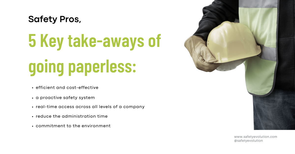 5 Key take-aways of going paperless with your safety program management