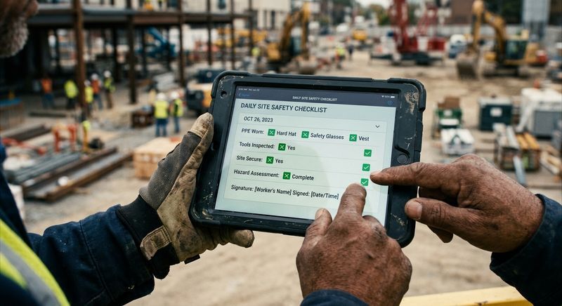 Digital LOTO and Safety Forms on a Tablet