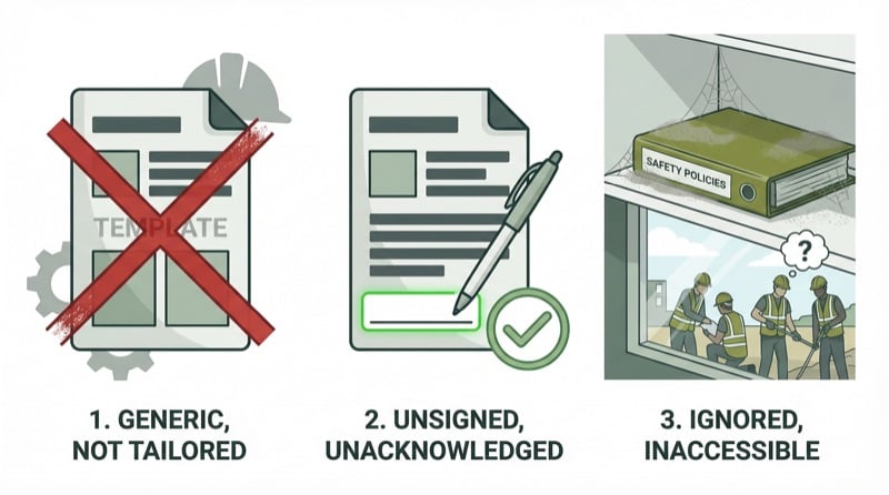 Common mistakes contractors make with health and safety policies