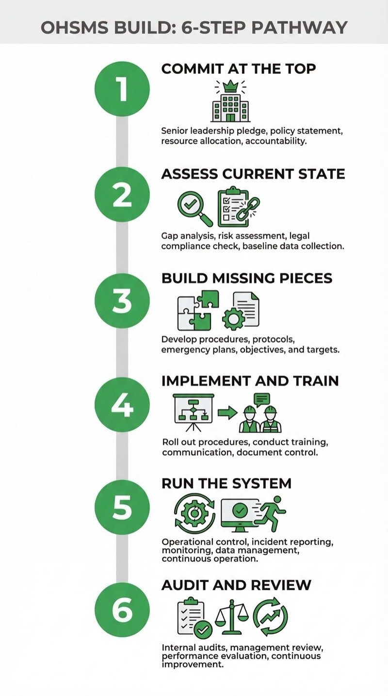 Six steps to build an OHSMS for your construction company