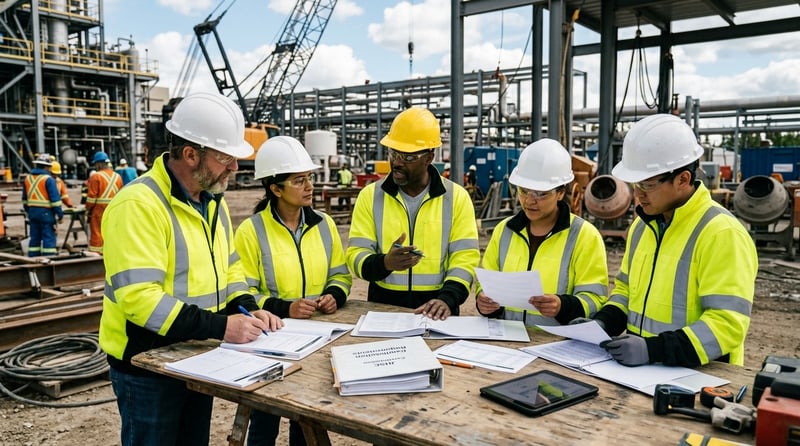 Canadian jobsite safety leaders reviewing JHSC certification requirements
