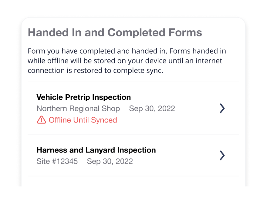 Offline Forms UI Example