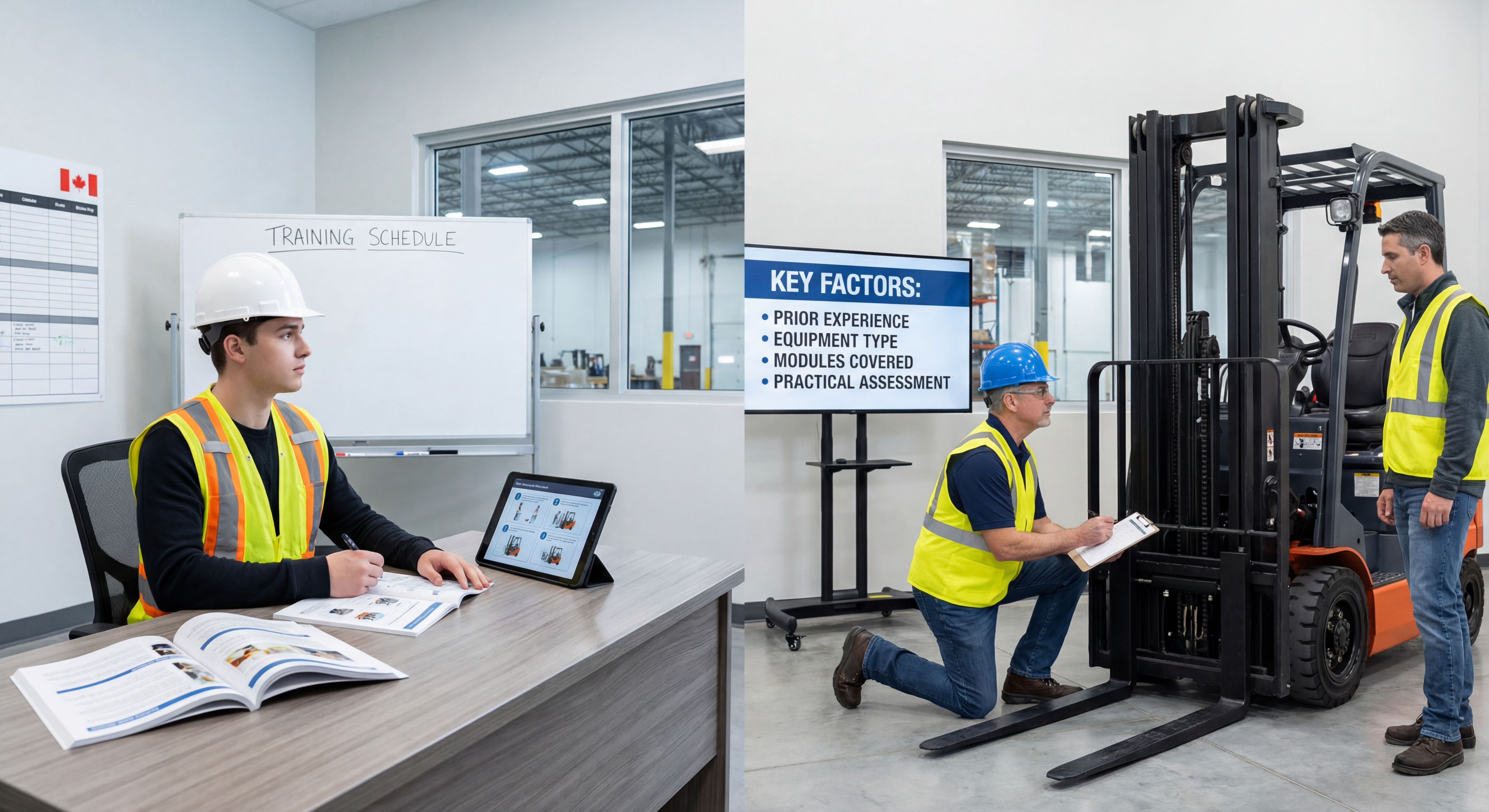 Key factors that determine forklift training duration - theory classroom versus practical hands-on assessment